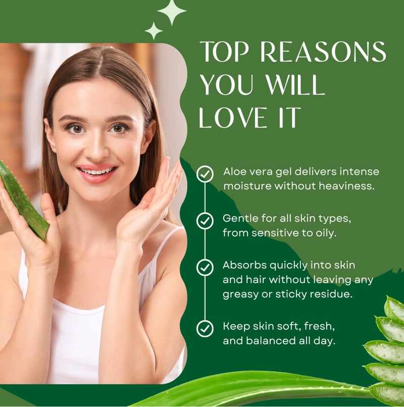 BLISS OF EARTH 99% Pure Aloe Vera Gel For Hair & Face, Crystal Clear Aloe Gel, 200g - Image 3